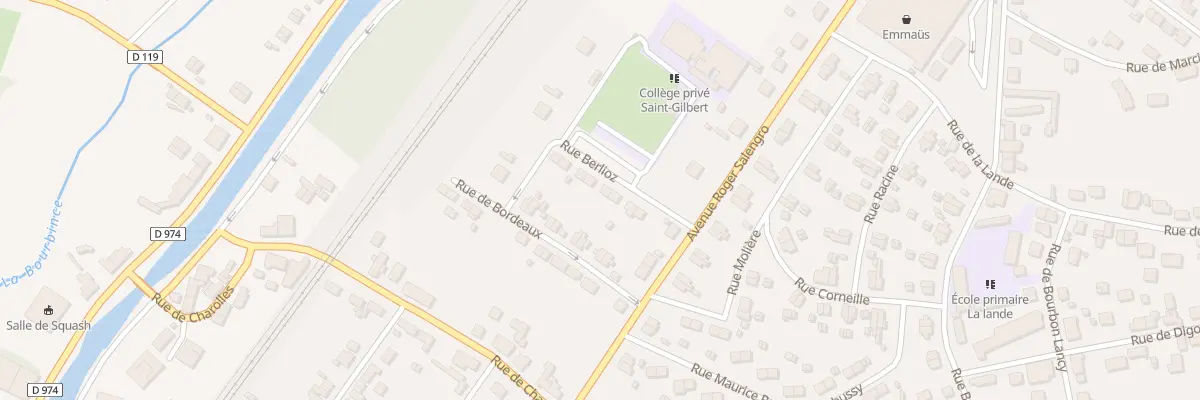 Plan du 10 Rue Berlioz à Montceau-les-Mines