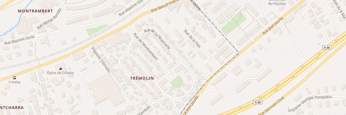 Plan du 16 Rue de la Ricamarie au Chambon-Feugerolles