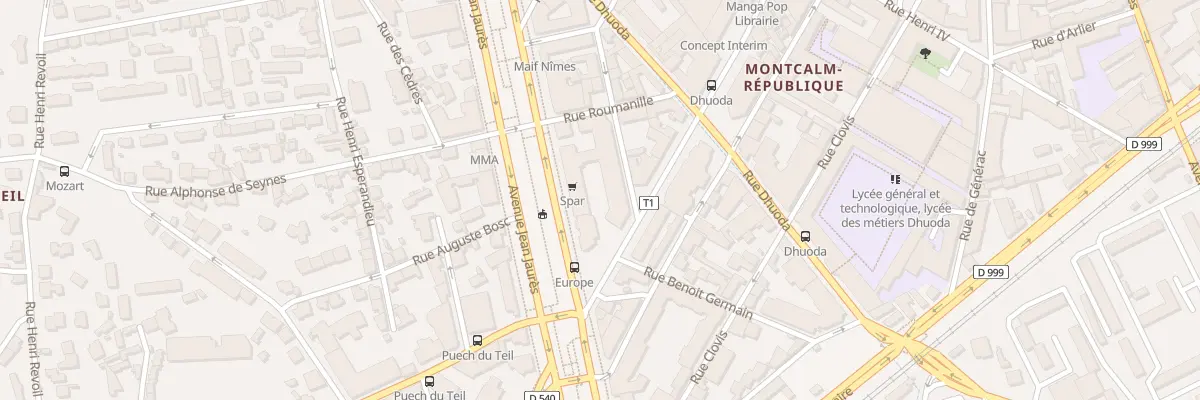 Plan du 67 Av Jean-Jaurès à Nîmes