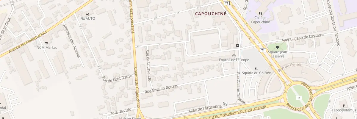 Plan du 9 Rue des Capucines à Nîmes