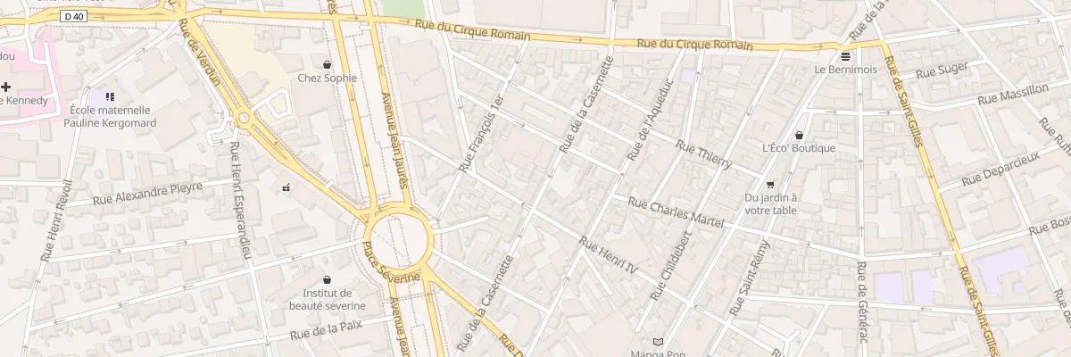 Plan du 22 Rue de la Casernette à Nîmes