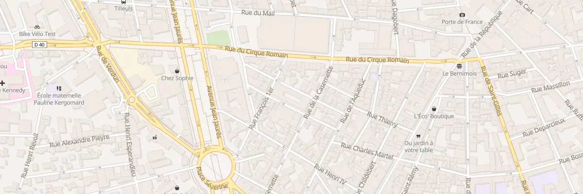 Plan du 14 Rue de la Casernette à Nîmes