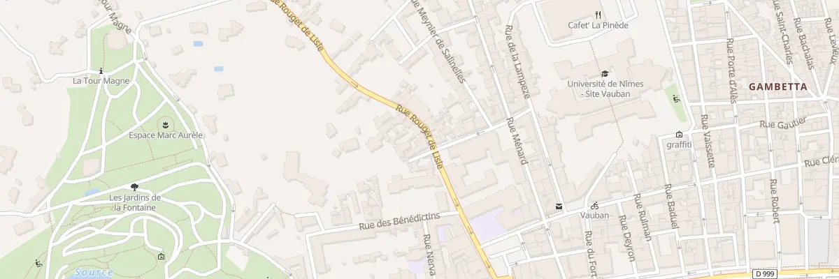 Plan du 17 Rue Rouget de Lisle à Nîmes