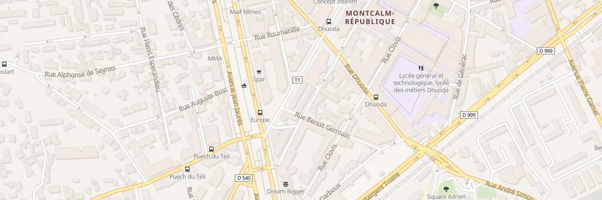 Plan du 87 Rue de la République à Nîmes