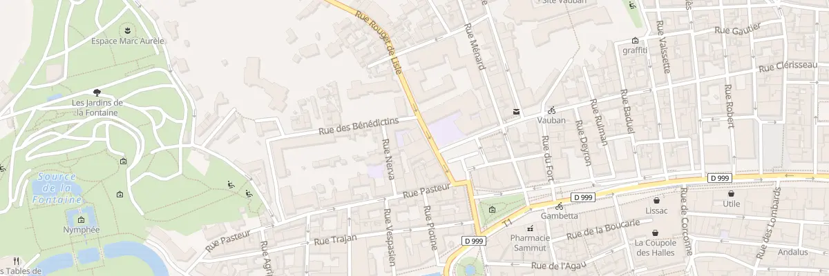 Plan du 3 Rue Rouget de Lisle à Nîmes