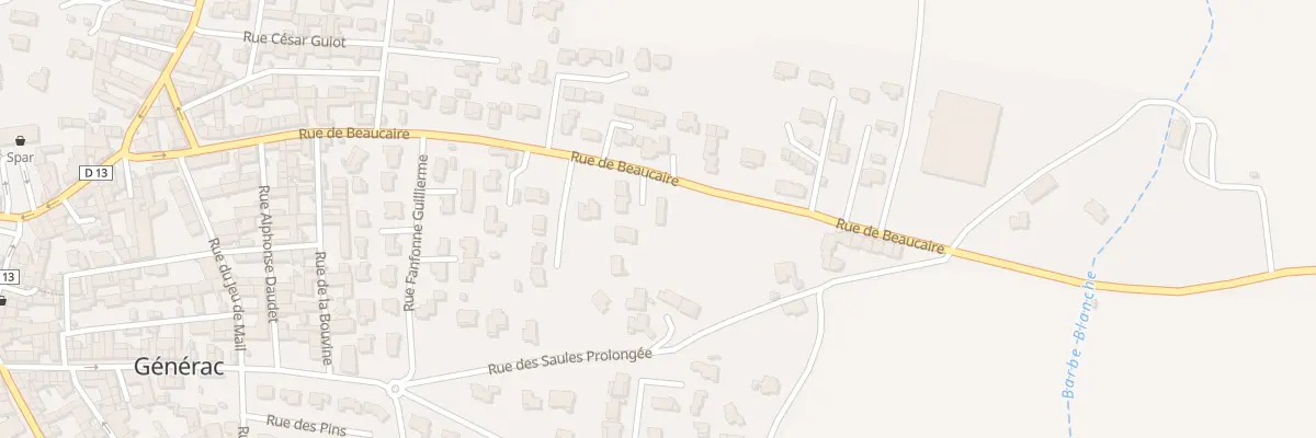Plan du 30D Rue de Beaucaire à Générac