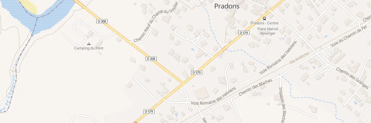 Plan du 2790 Rte de Ruoms à Pradons