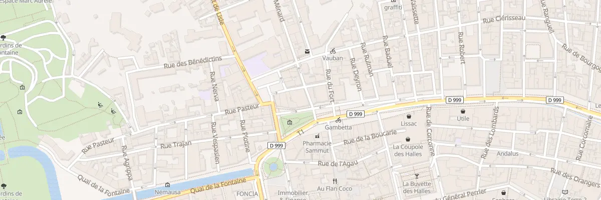 Plan du 1 Rue Ménard à Nîmes