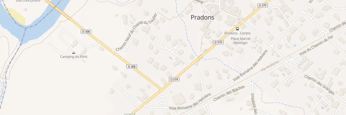 Plan du 2780 Rte de Ruoms à Pradons
