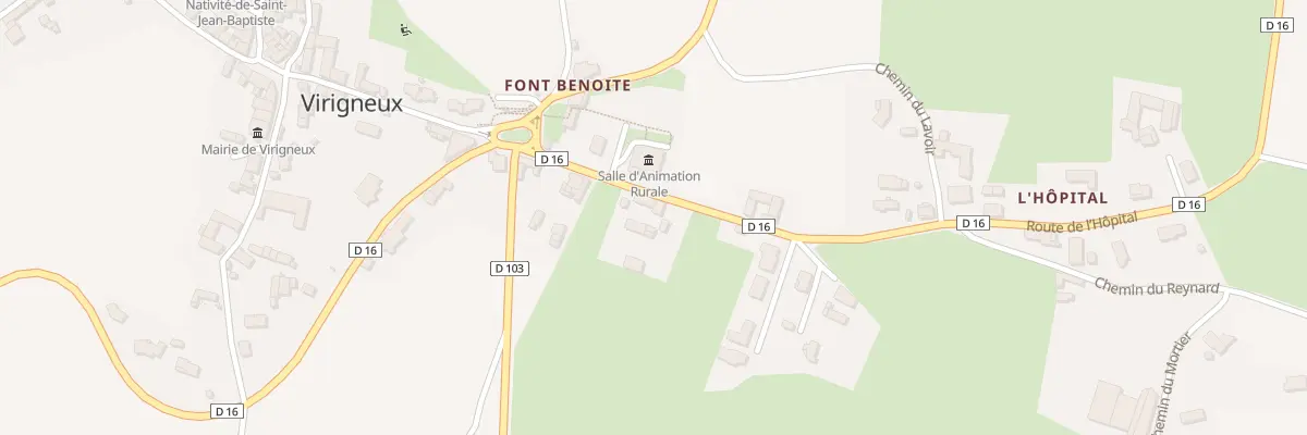 Plan du 108 Rte de l’Hôpital à Virigneux
