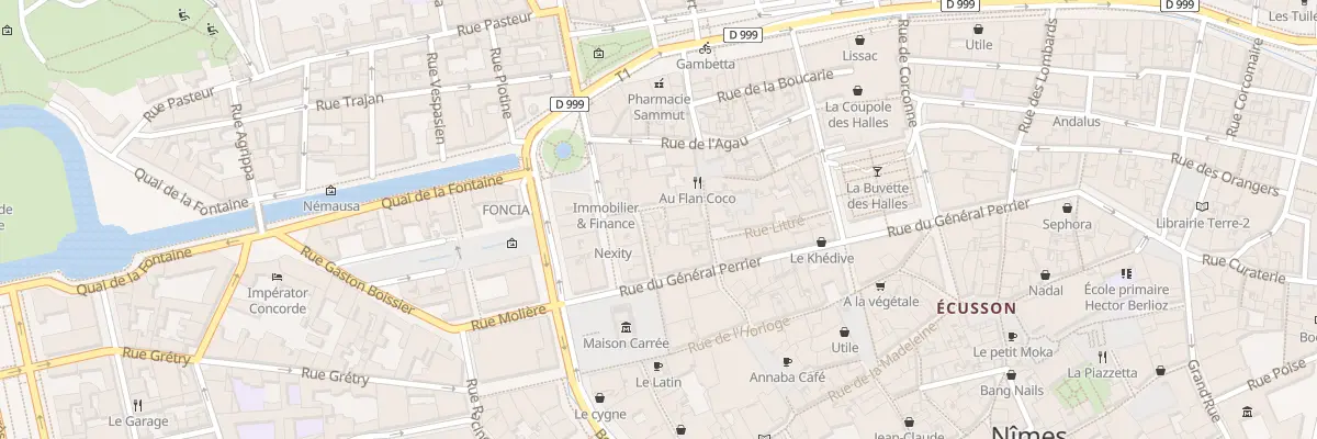 Plan du 8 Rue Claude Brousson à Nîmes