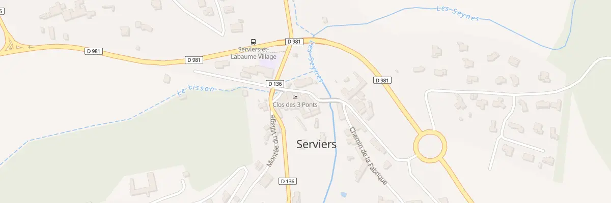 Plan du 5015 Tra des Trois Ponts à Serviers-et-Labaume