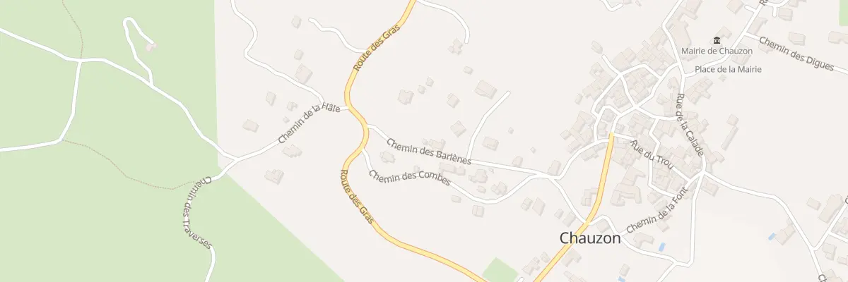 Plan du 250 Che des Barlènes à Chauzon