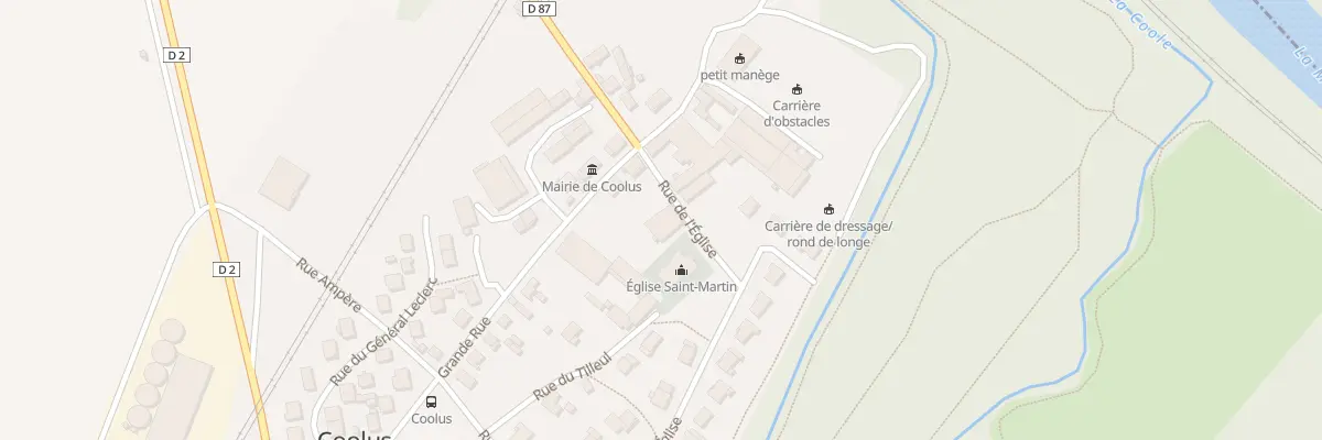 Plan de la Rue de l’Eglise à Coolus