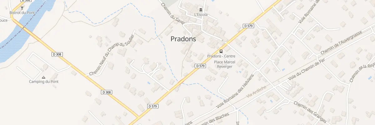 Plan du 5523 Pradons à Pradons