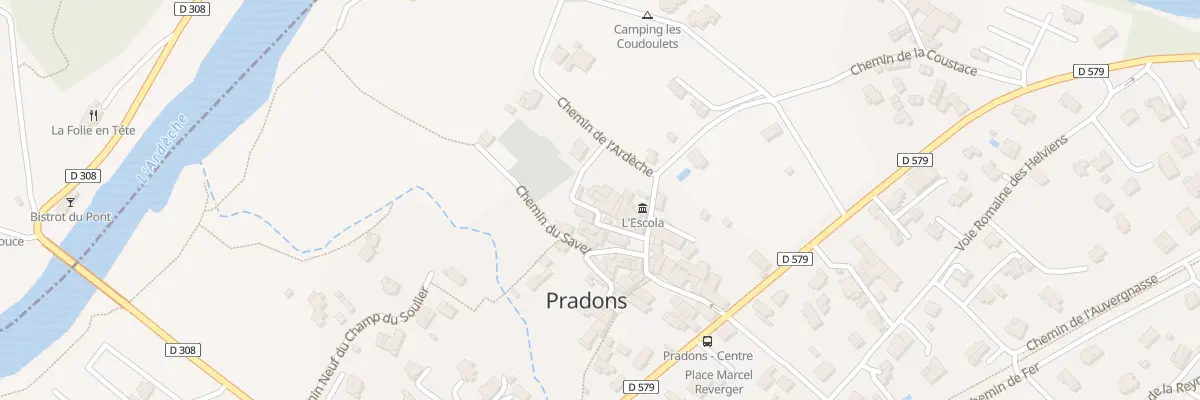 Plan du 90 Rue de la Brassiere à Pradons