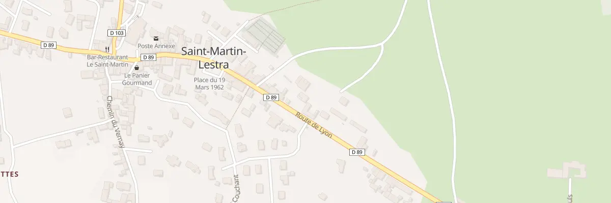 Plan du 883 Rte de Lyon à Saint-Martin-Lestra