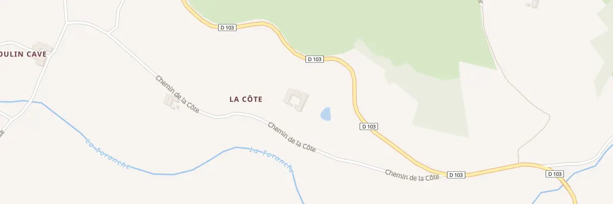 Plan du 411 Che de la Côte à Virigneux