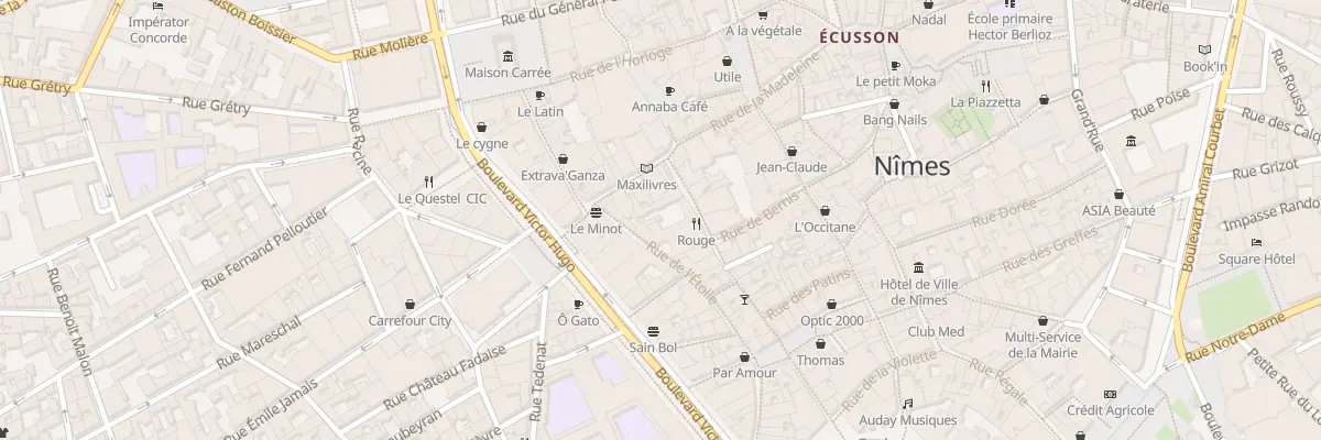 Plan du 29A Rue de la Madeleine à Nîmes