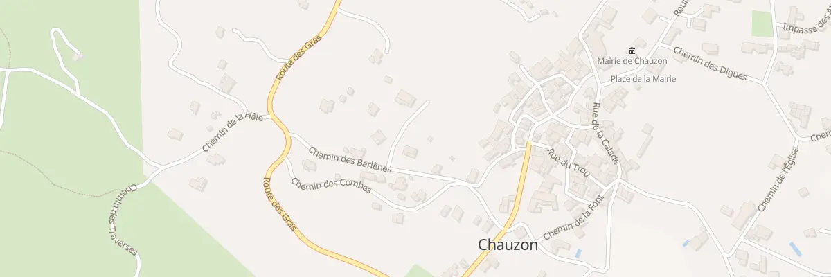 Plan du 170 Che des Barlènes à Chauzon