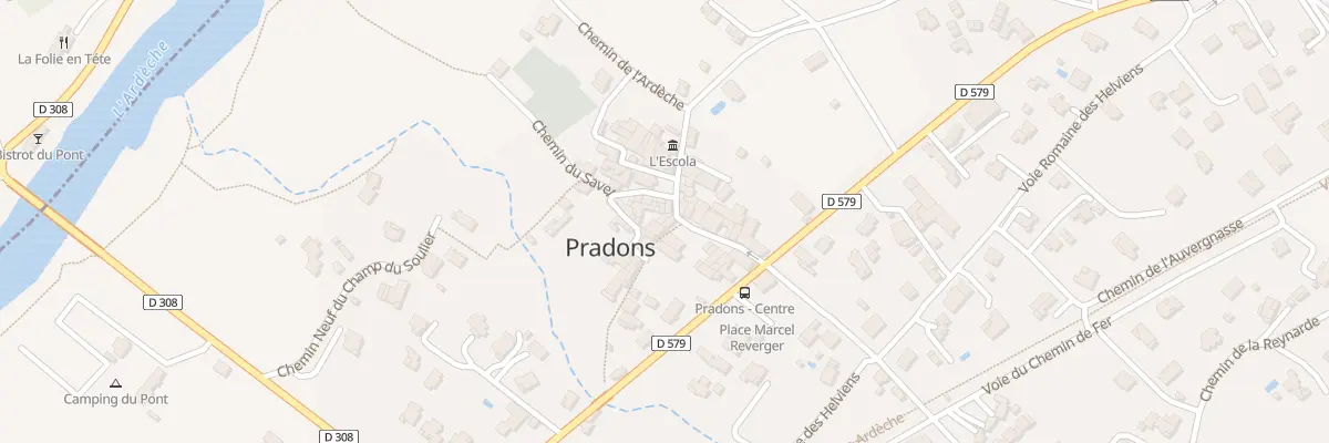 Plan du 5025 Pradons à Pradons