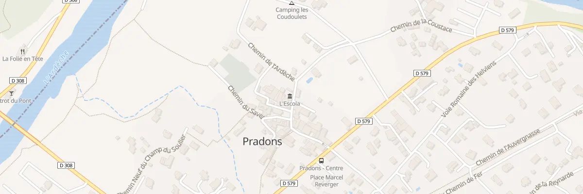 Plan du 5046 Pradons à Pradons