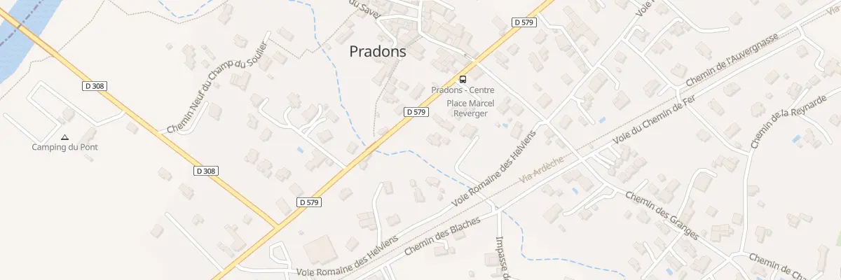Plan du 2655 Rte de Ruoms à Pradons