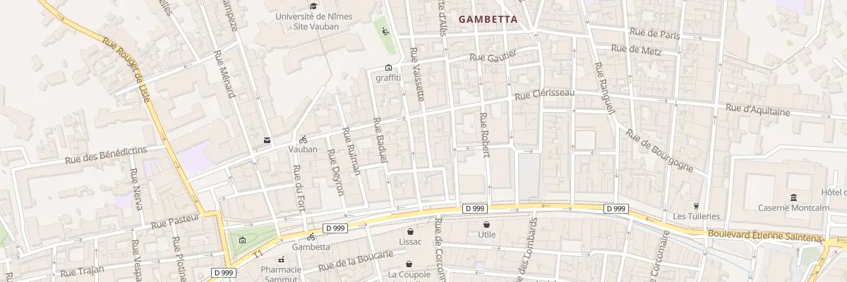 Plan du 1 Rue Vaissette à Nîmes