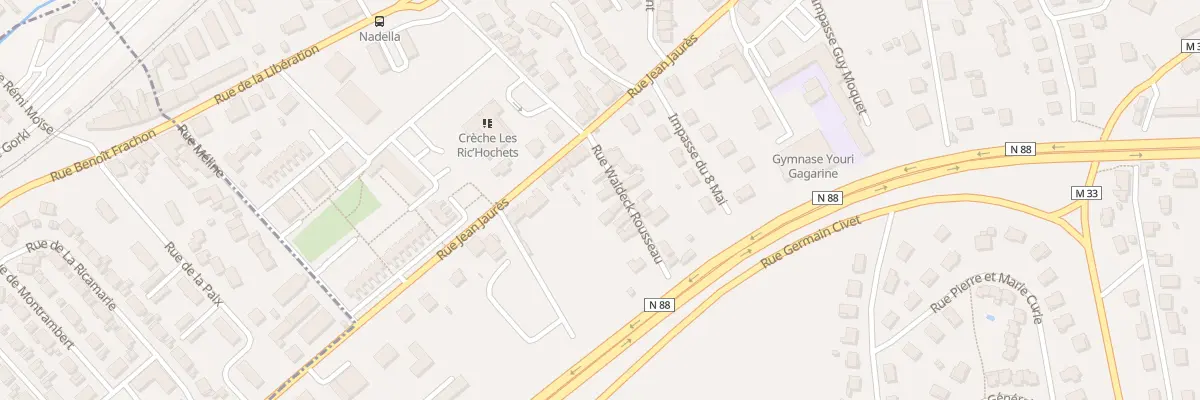 Plan du 16 Rue Waldeck Rousseau à La Ricamarie