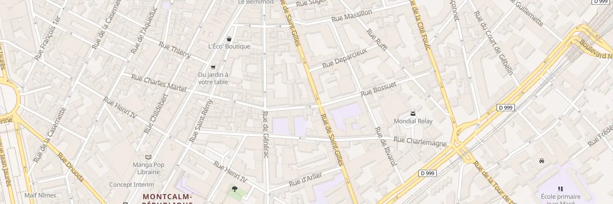 Plan du 20 Rue Charles Martel à Nîmes