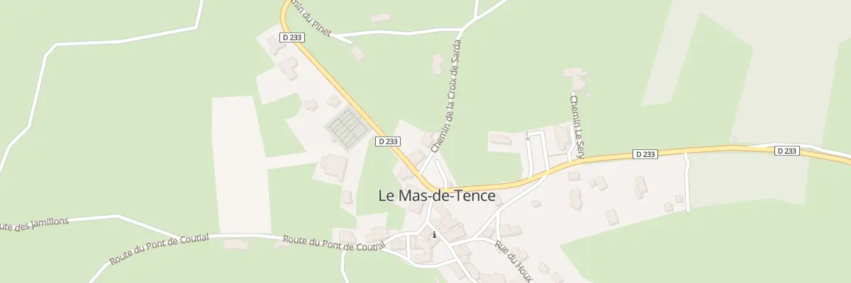Plan du 5002 Le Bourg au Mas-de-Tence