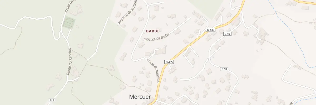 Plan du 5121 Barbe à Mercuer