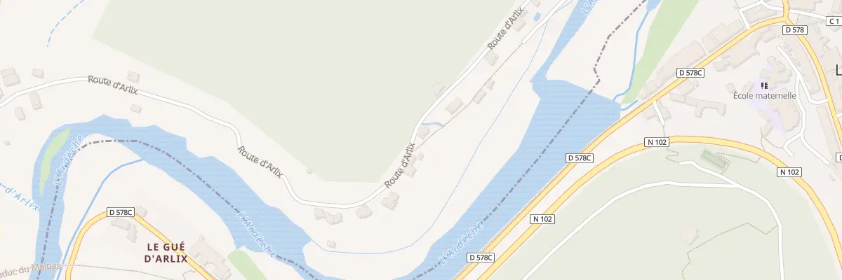 Plan du 31 Rte d’Arlix à Vals-les-Bains