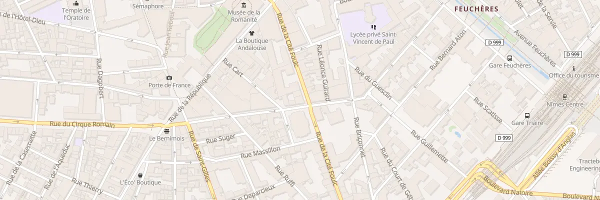 Plan du 6 Rue Bourdaloue à Nîmes