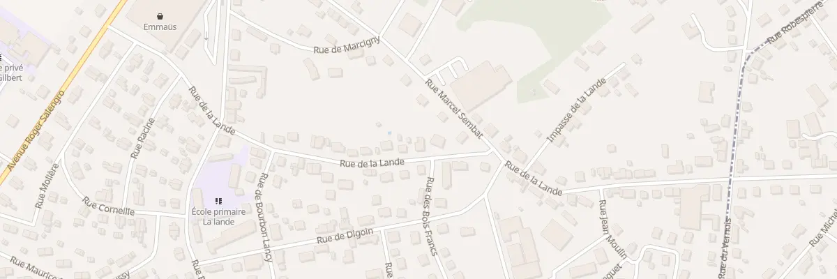 Plan du 25 Rue de la Lande à Montceau-les-Mines