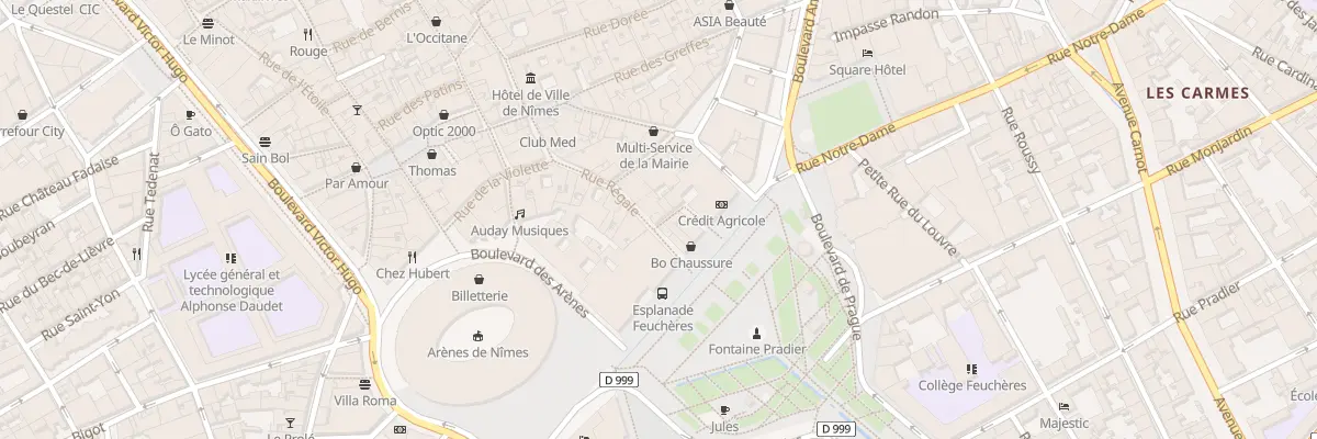 Plan du 1 Rue Saint-Thomas à Nîmes