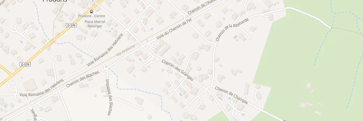 Plan du 295 Che des Granges à Pradons