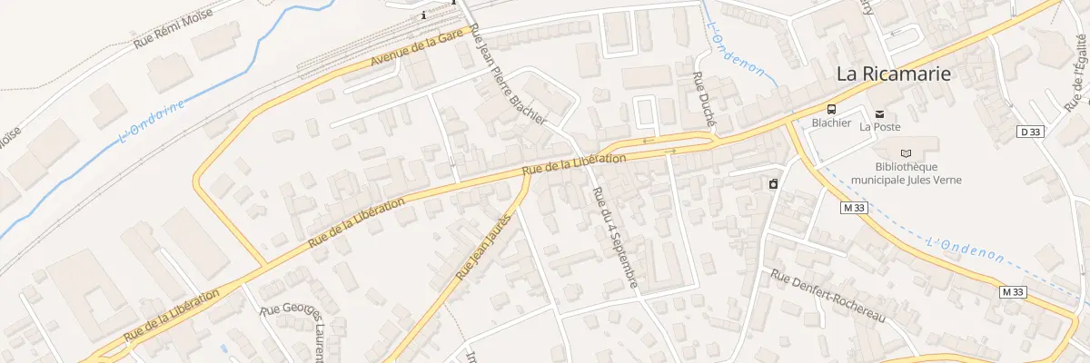 Plan du 33T Rue de la Libération à La Ricamarie