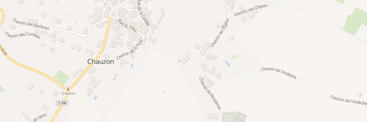 Plan du 280 Che de la Font à Chauzon