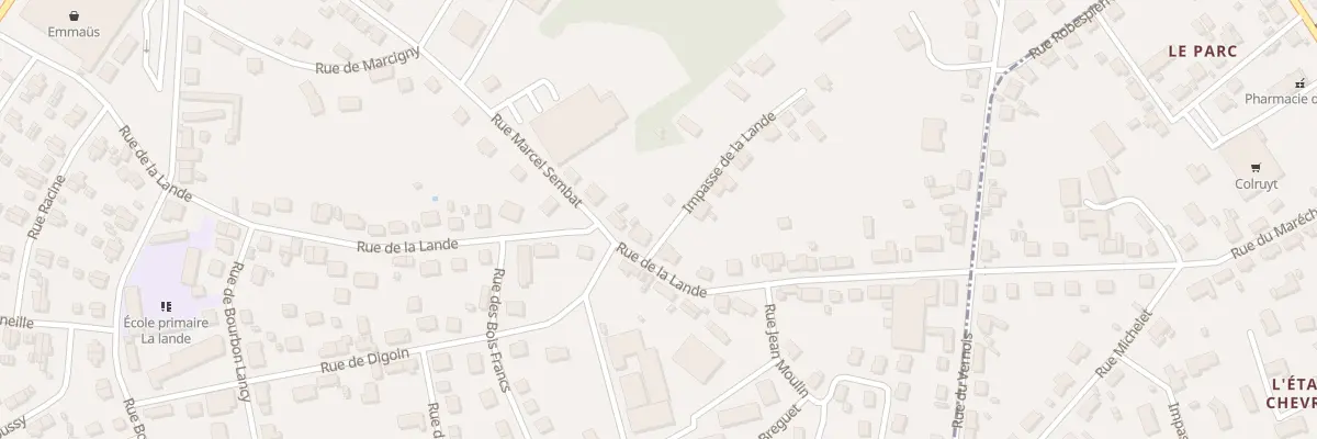 Plan du 33 Rue de la Lande à Montceau-les-Mines