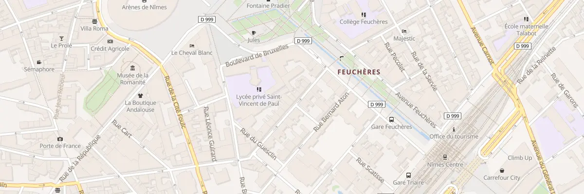 Plan du 10 Rue Jeanne d’Arc à Nîmes