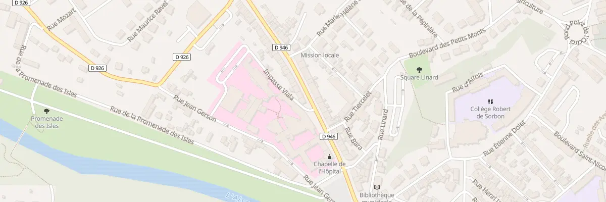 Plan du 3 Rue Robert Sorbon à Rethel