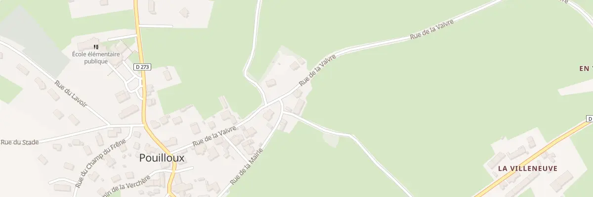 Plan du 12 Rue de la Vaivre à Pouilloux
