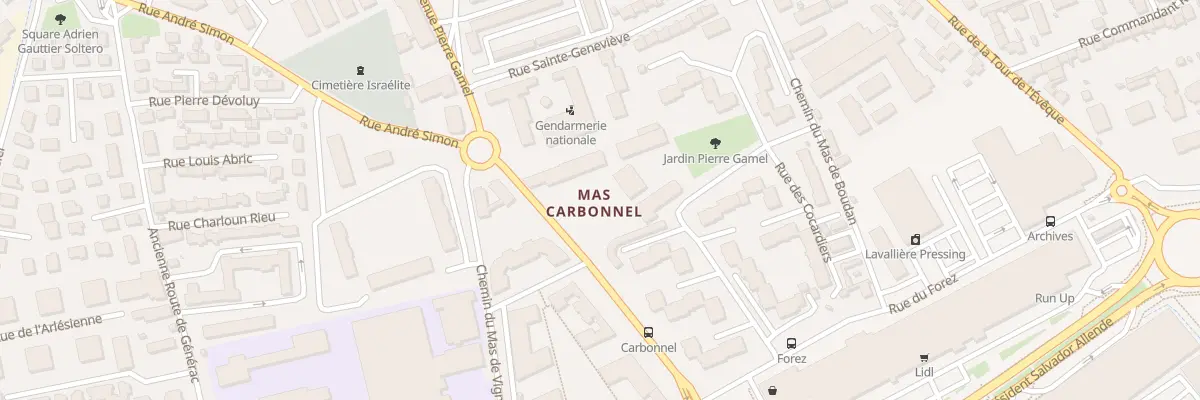 Plan du 5 Av des Camarguais à Nîmes