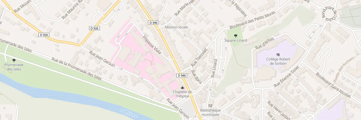 Plan du 22 Rue Robert Sorbon à Rethel