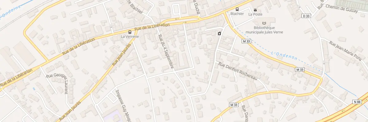 Plan du 16 Rue Freres Giraud et Poinat à La Ricamarie