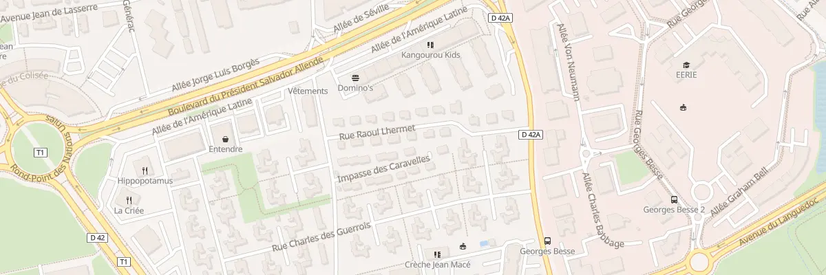 Plan du 8 Rue Raoul Lhermet à Nîmes