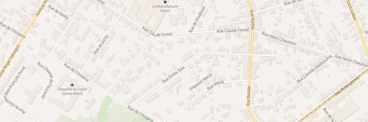 Plan du 14 Rue Emile Zola à Montceau-les-Mines