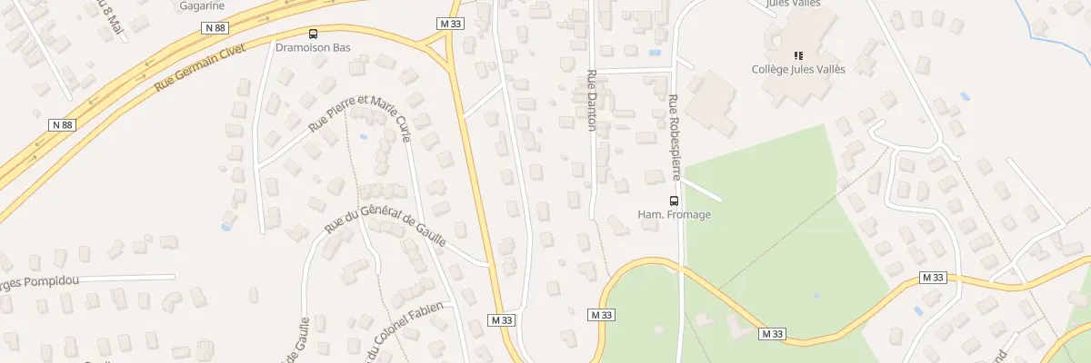 Plan du 37 Rue Martyrs Resistance à La Ricamarie