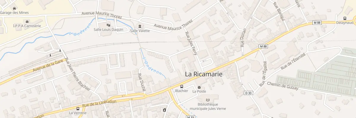 Plan du 3 Rue Jules Ferry à La Ricamarie